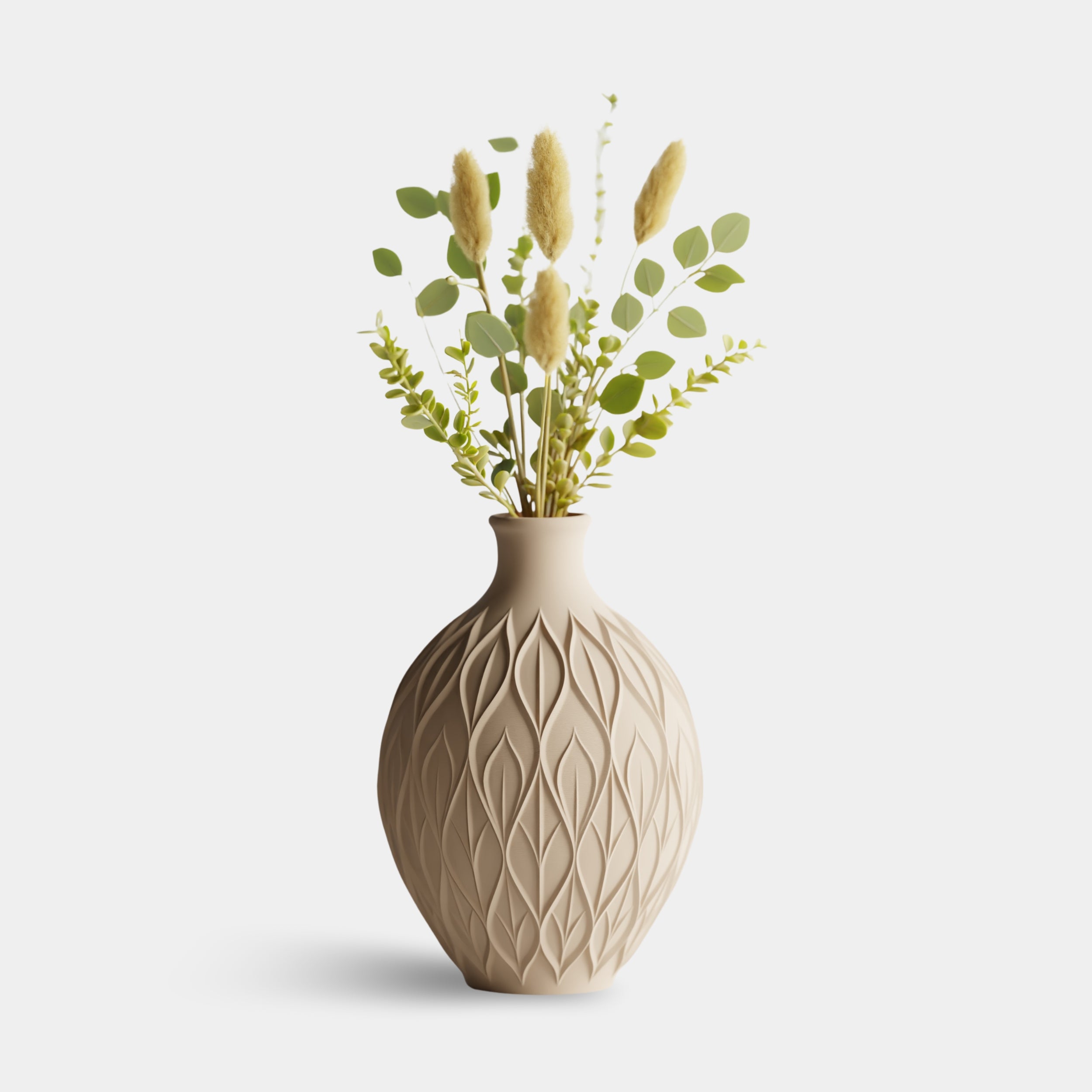 VERDANELLE vaza sa suho cvetje, bež