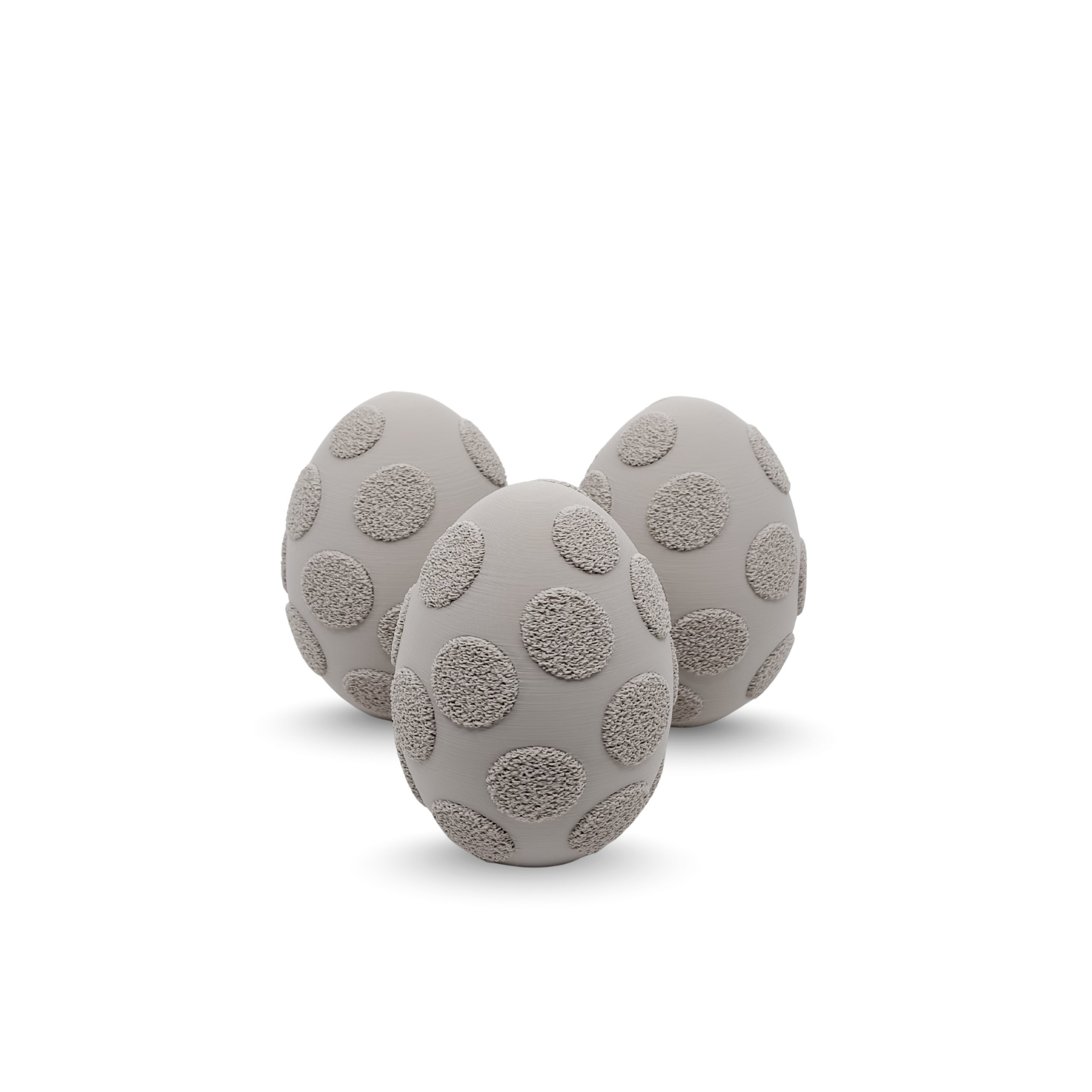 Pikčasta velikonočna jajčka, kremno bela