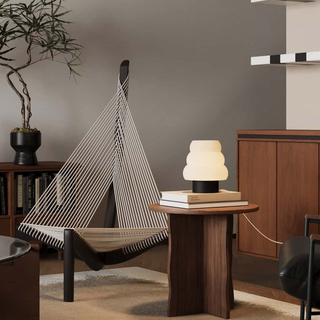 KUMO STRATUS namizna svetilka, črna