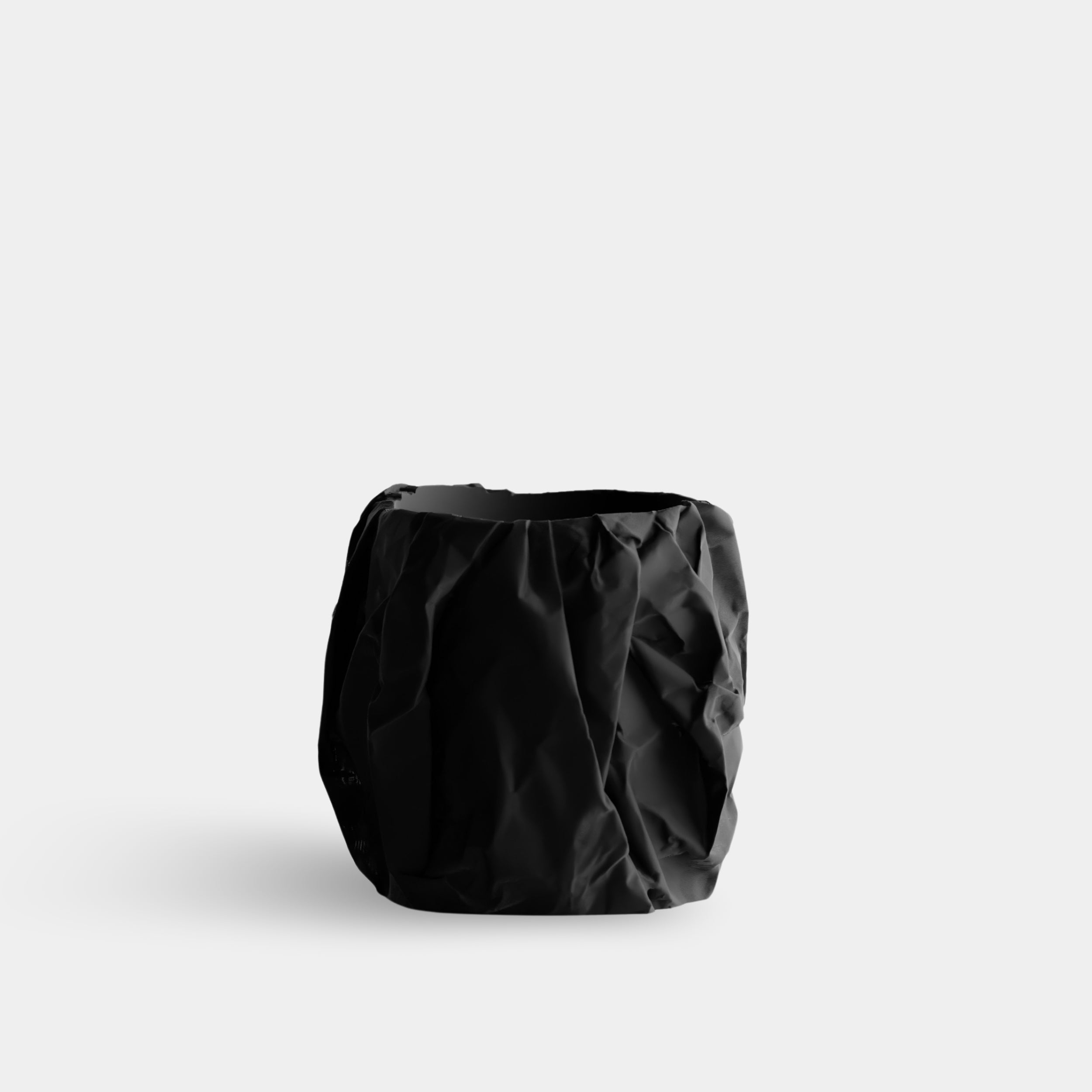 CRUMBLED cvetlični lonec, črna