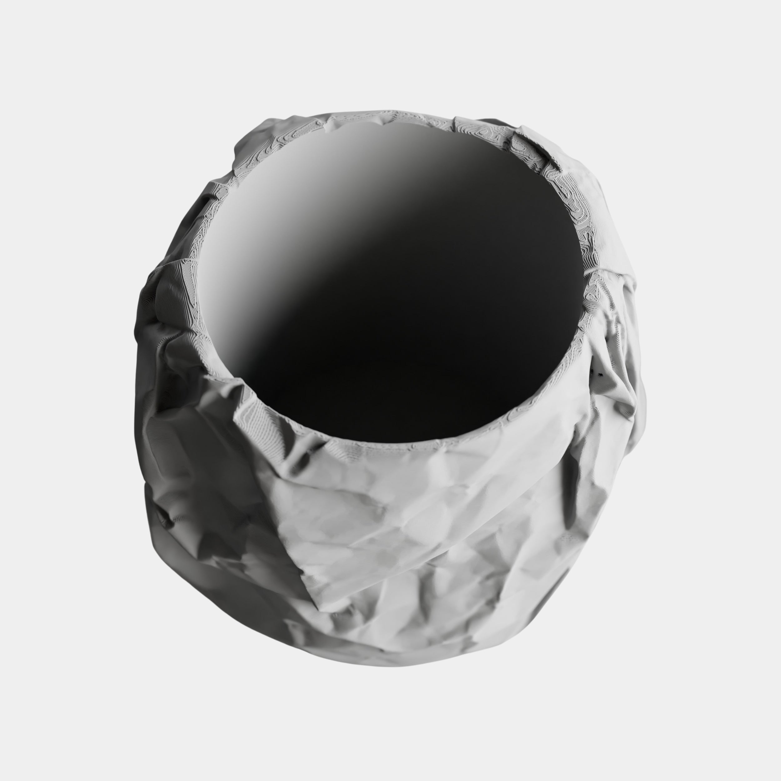 CRUMBLED cvetlični lonec, siva