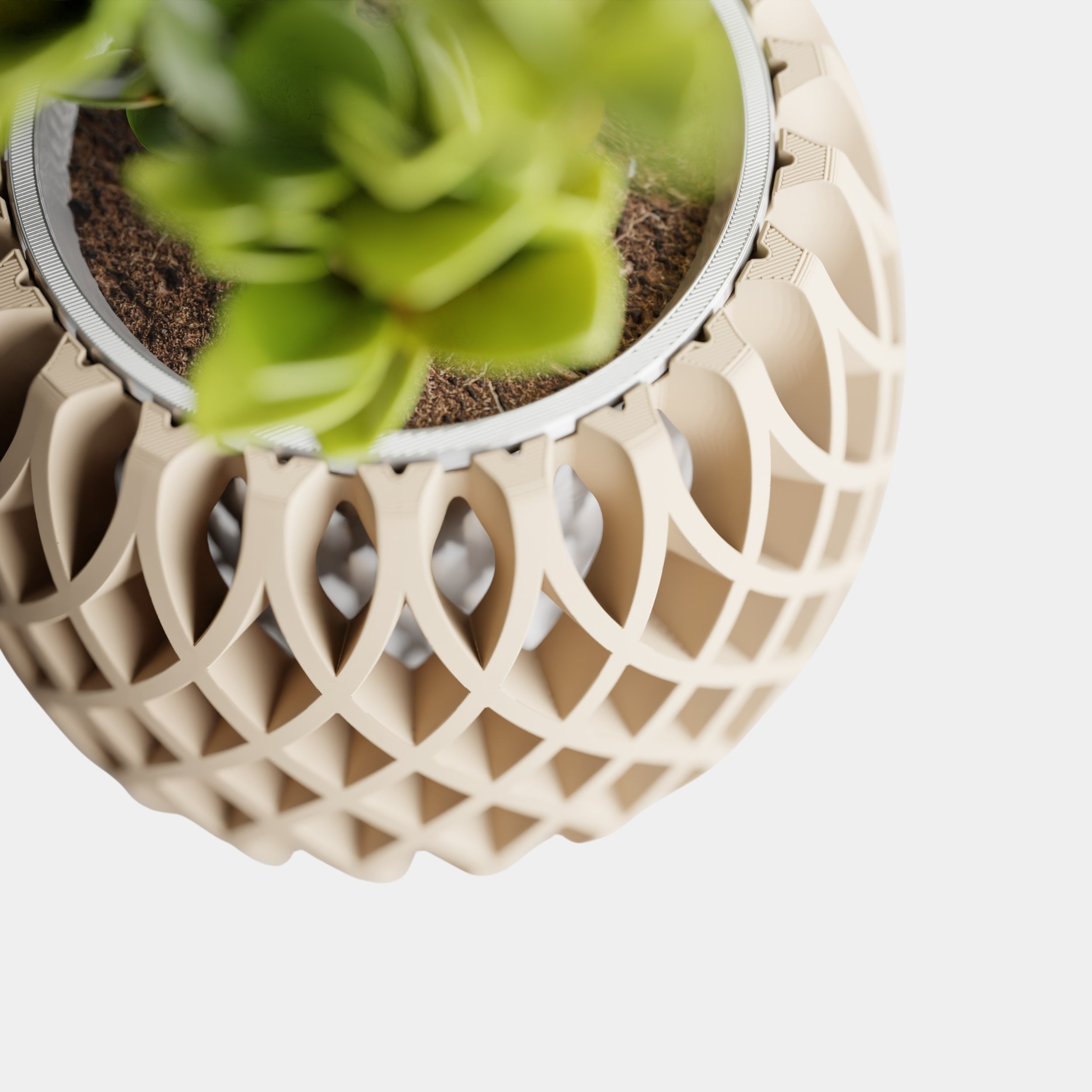 INTERWEAVE cvetlični lonec, bež