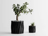 WOOD LOG Planter - black