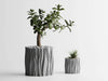 WOOD LOG Planter - gray