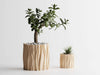 WOOD LOG Planter - beige