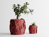 CRUMBLED Planter - red