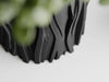 WOOD LOG Planter - black