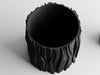 WOOD LOG Planter - black