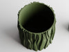 WOOD LOG Planter - green