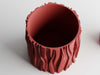 WOOD LOG Planter - red