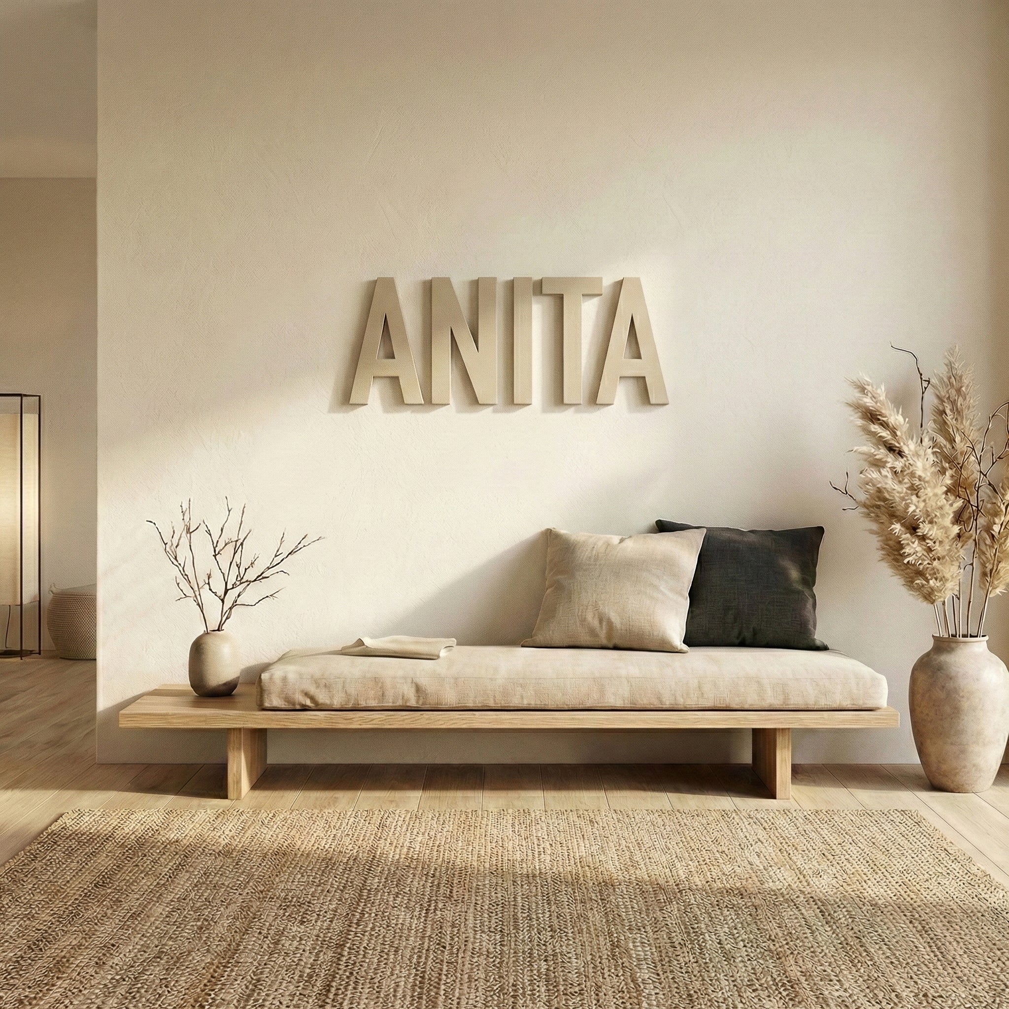 Napis za steno po želji, bež