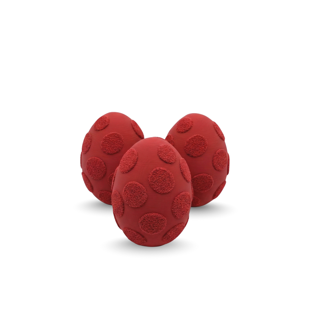 Pikčasta velikonočna jajčka, rdeča