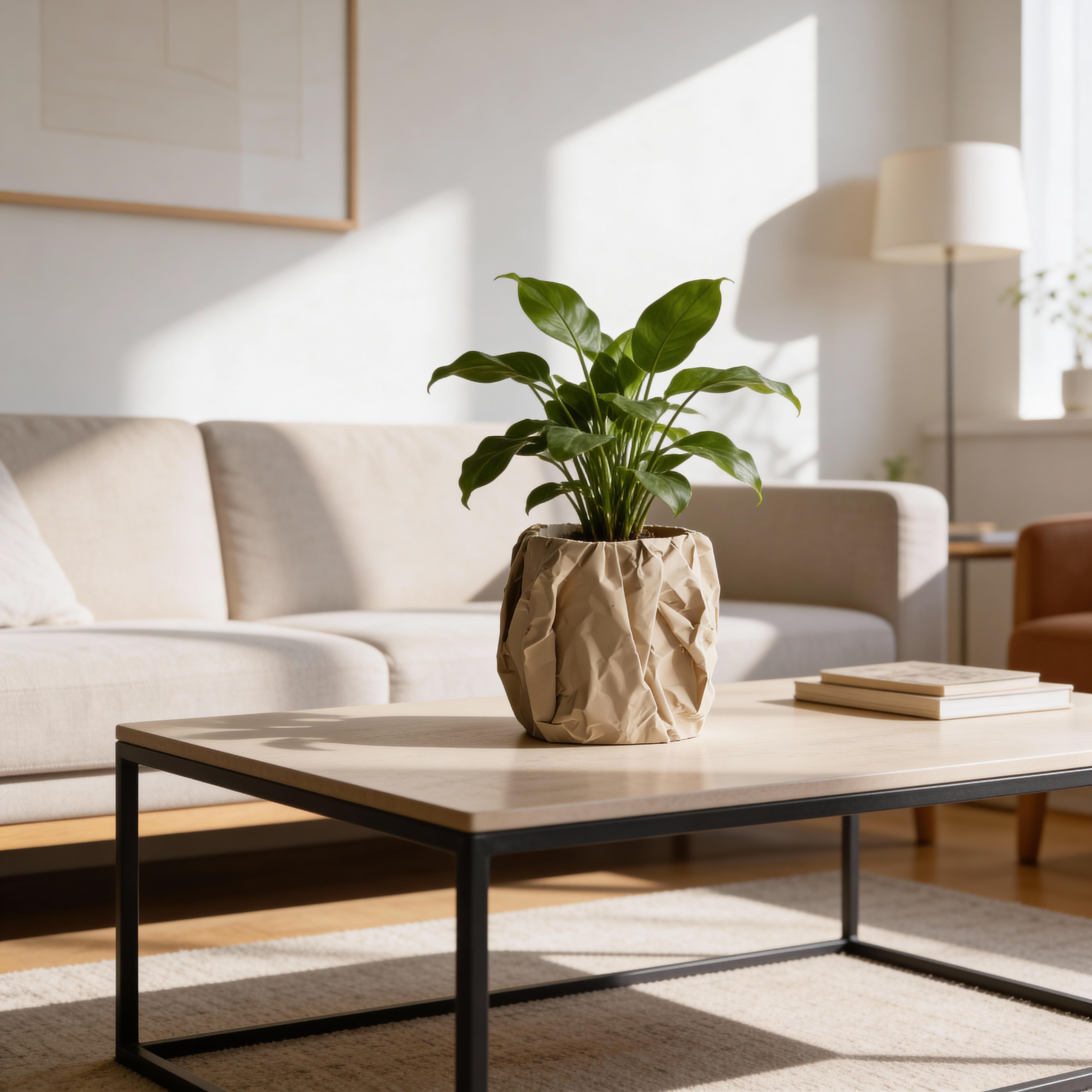 CRUMBLED cvetlični lonec, bež