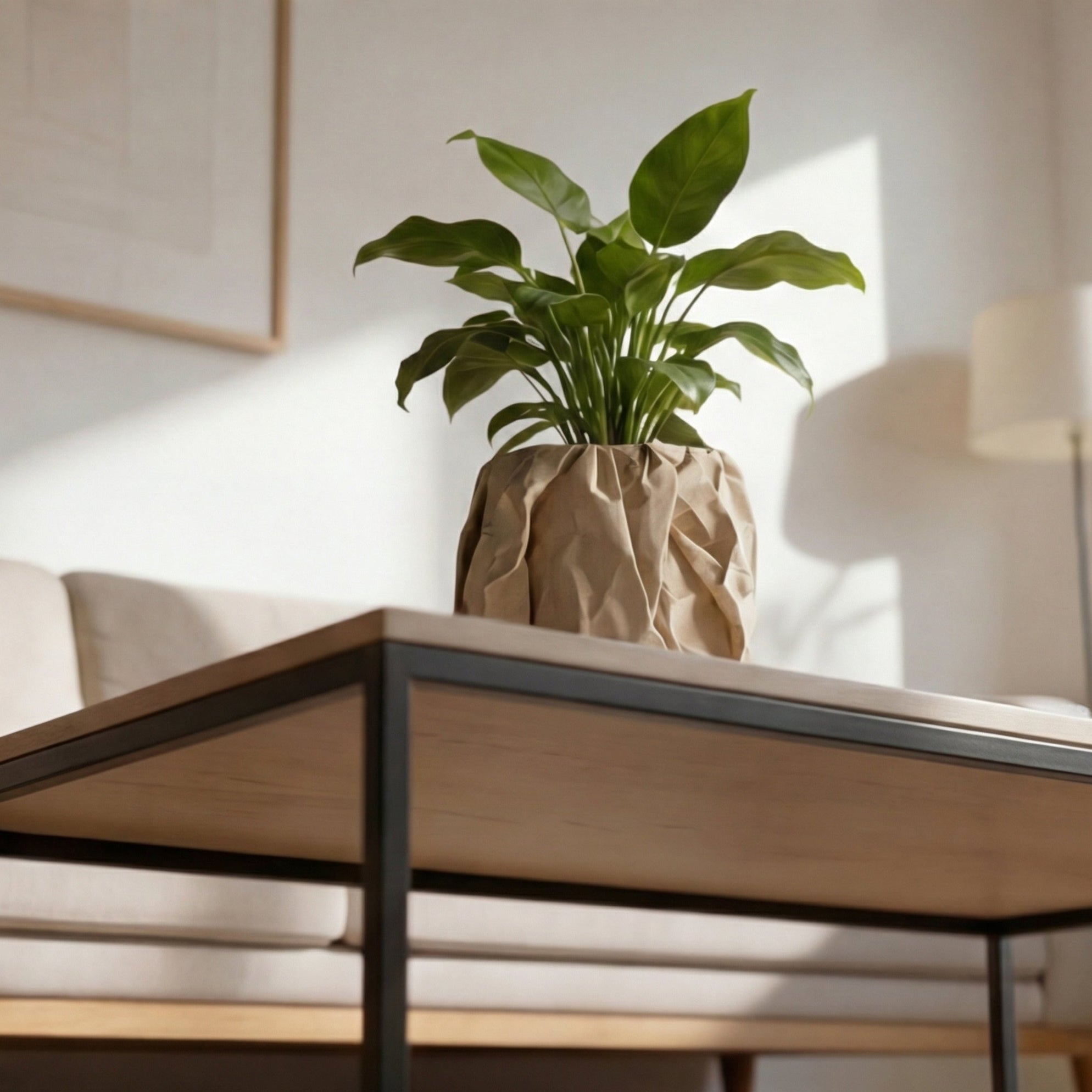 CRUMBLED cvetlični lonec, bež