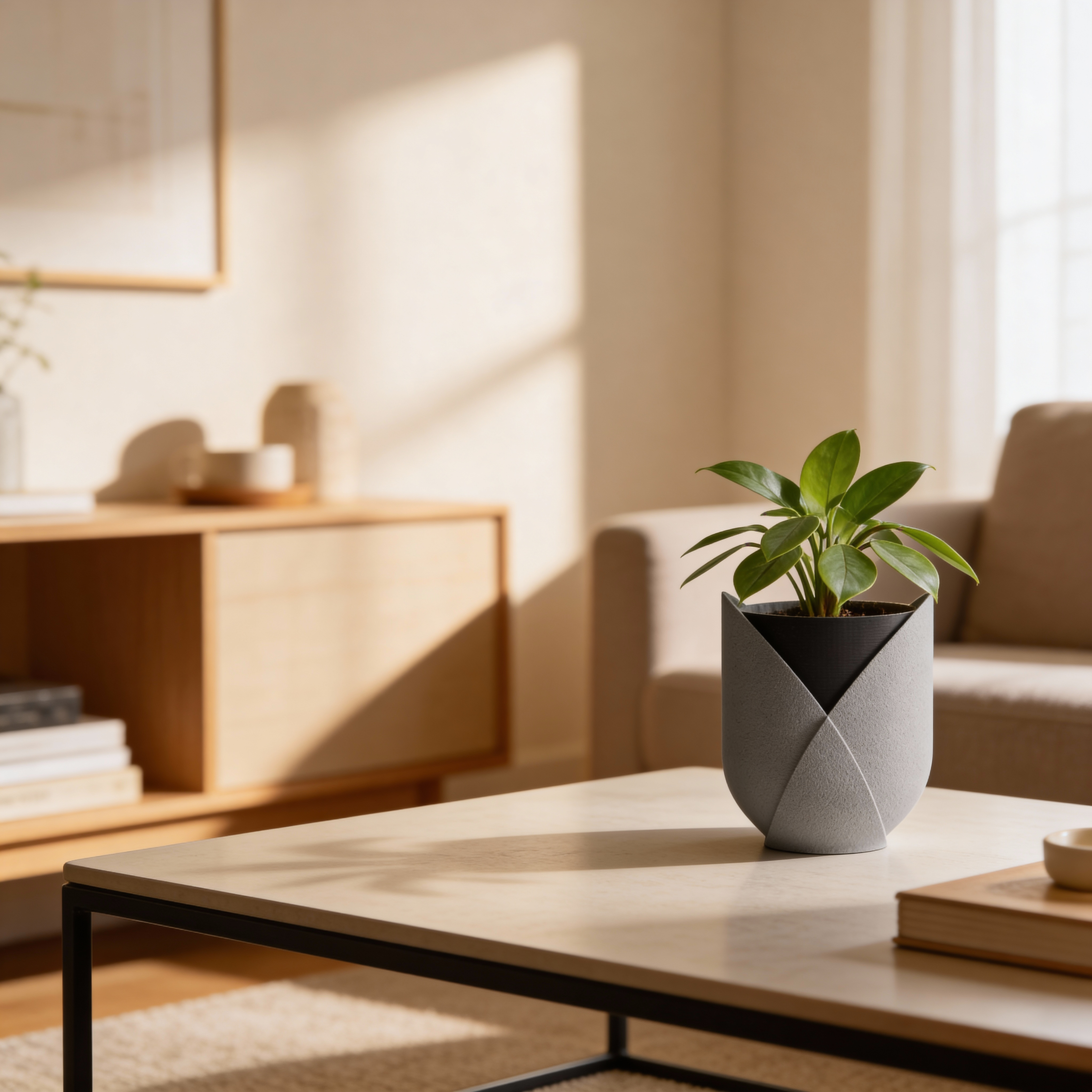 ELYNDRA cvetlični lonec, siva