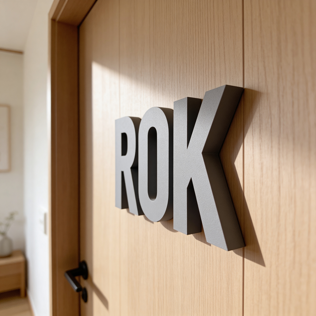 Custom Wall Letters Grey