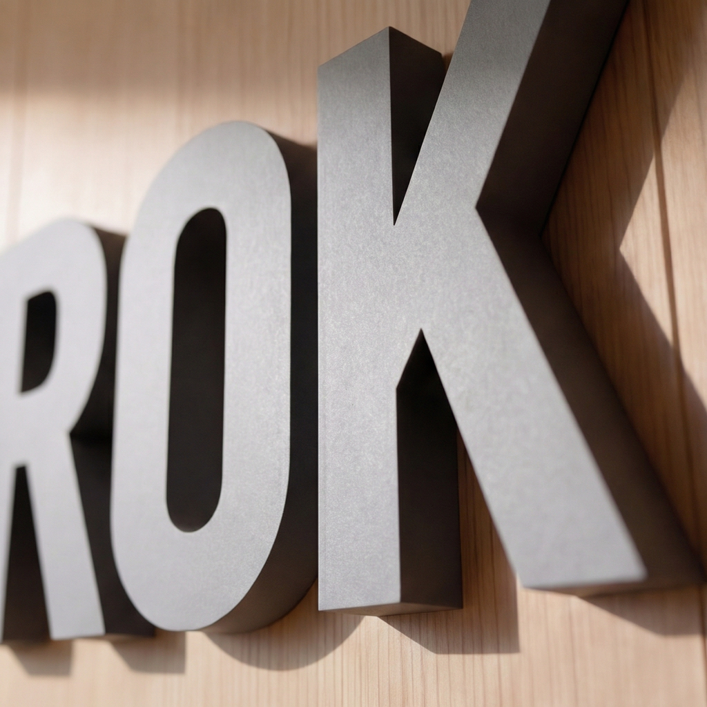 Custom Wall Letters Grey