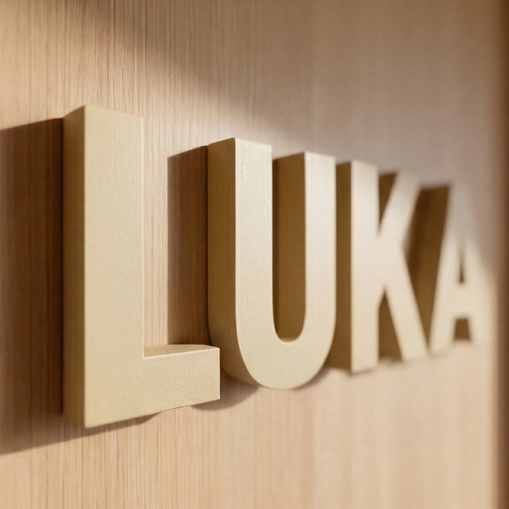 Custom Wall Letters Beige