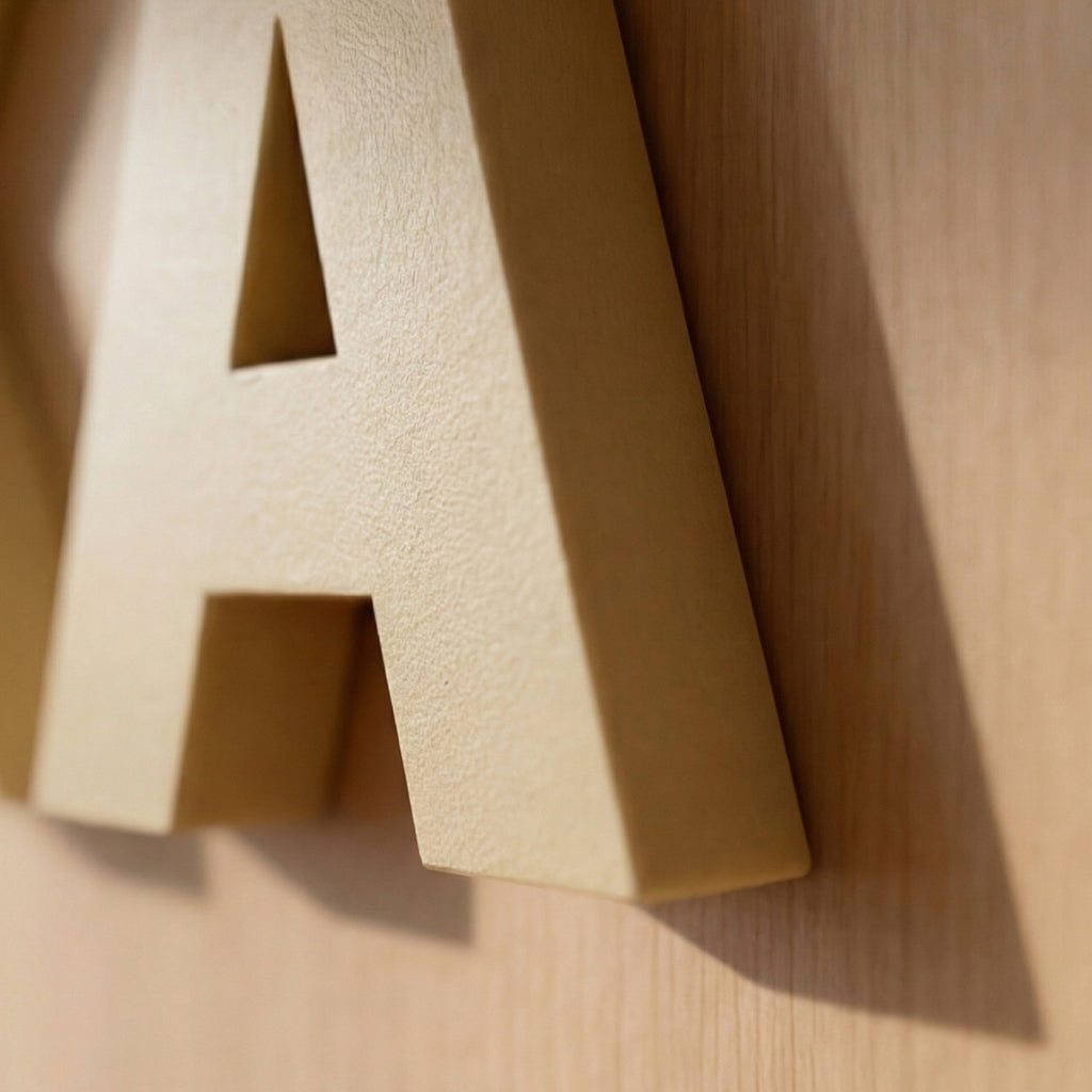 Custom Wall Letters Beige