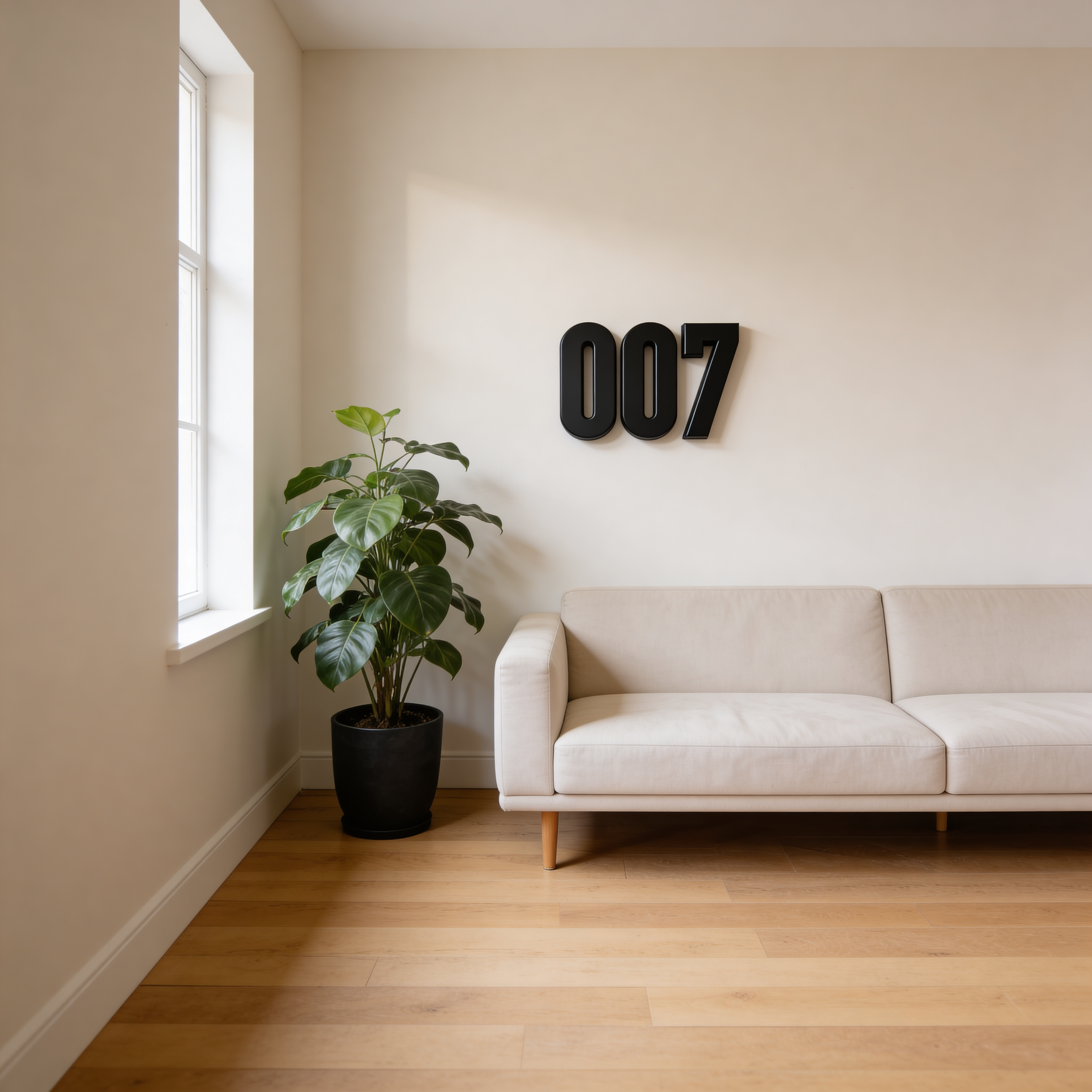 Črn 3D napis po želji